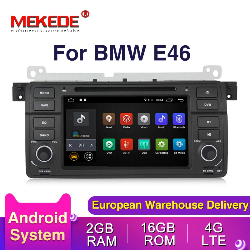 " емкостный экран pc android 7,1 для BMW E46 M3 Wifi 4G 1024*600 Bluetooth Радио USB SD рулевое колесо Canbus