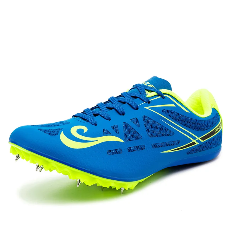 Мужские спортивные кроссовки с шипами, профессиональная спортивная обувь, мужская женская обувь для тренировок - Color: Blue