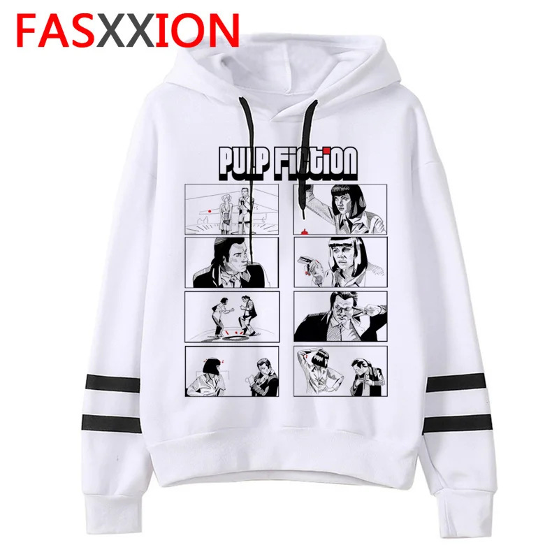Pulp fiction Толстовка harajuku ulzzang для мужчин/женщин Графический Tumblr свитшот в стиле грандж повседневное негабаритных забавный мужской/женский - Цвет: 828