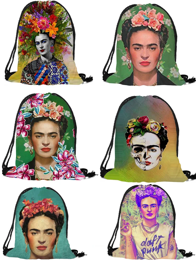 3D printing bag cartoon character avatar cute funny tote bag personality figure pattern men and women bundle pocket
