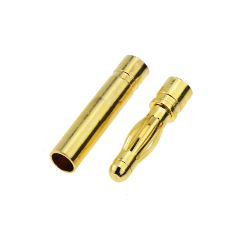 Coax Connector Power Cable Plug Phone Charger Plug Power Plug Adapter 10Pair 4mm RC Battery Gold-plated Bullet Banana Plug Male Female Bullet Banana Connector