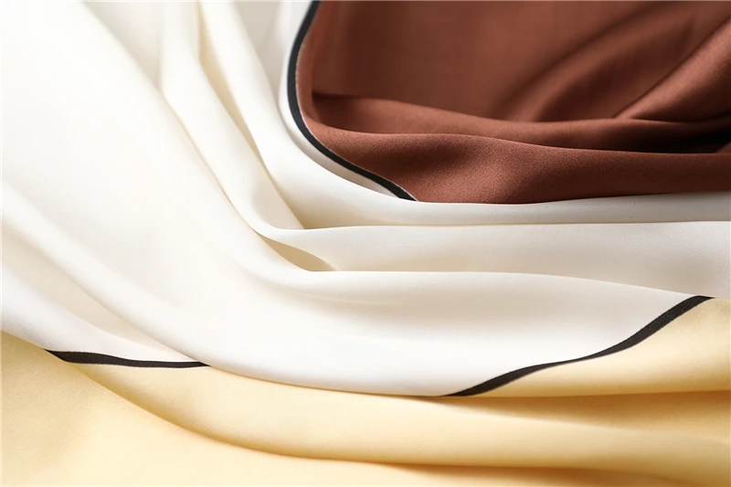 Дизайн женский шелковый шарф квадратная Шея шали из фуляра леди пашмины Твердые геометрические бандана повязка для волос платок