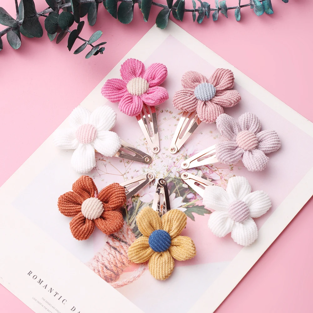 baby accessories crochet Embroidery Flower Baby Hair Clip for Newborn Hairpins Girls BB Barrettes for Women Kids Snap Hairgrips Baby Hair Accessories Baby Accessories cute	