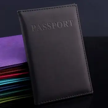 

Passport Cover PU Leather Unisex Passport Holder Women's Travel Passport Cover ID Card Case Man Bank Card Holder Wallet