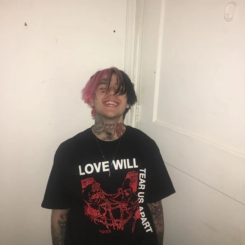 Для мужчин футболка рэпер lil peep открытым Любовь разорвет нас с крутым принтом Unsixe