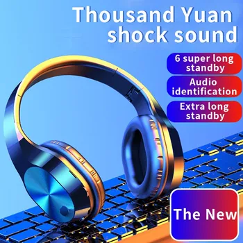 

YEINDBOO Portable Wireless Headphones Bluetooth Stereo Foldable Headset Audio Mp3 Adjustable Earphones with Mic for Music