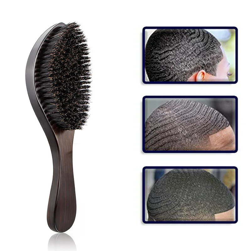 Щетка для бритья с натуральной щетиной длинная изогнутая щетка бороды