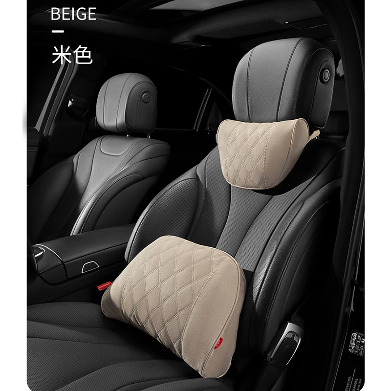 Cuscino Poggiatesta Per Auto In Pelle Scamosciata Cuscino Poggiatesta Cuscini Per Collo Auto Per Mercedes Benz Maybach Classe S Poggiatesta Accessori 