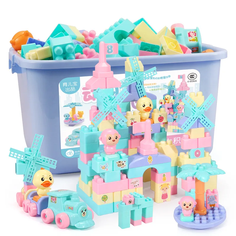 

Large Particles Assembled Large Building Blocks Plastic Fight Inserted 150 Pills Boxed Building Blocks Kindergarten Early Childh