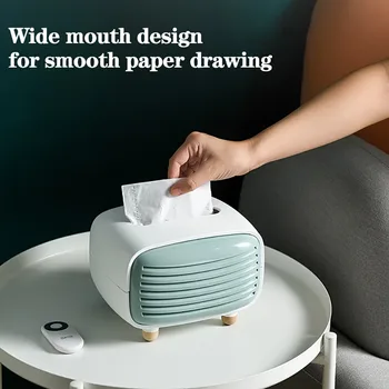 

Home Imitation Rradio Creative Cute Bamboo Charcoal Tissue Box Tissue Paper Case Box Wipes Napkin Storage Box Holder Container