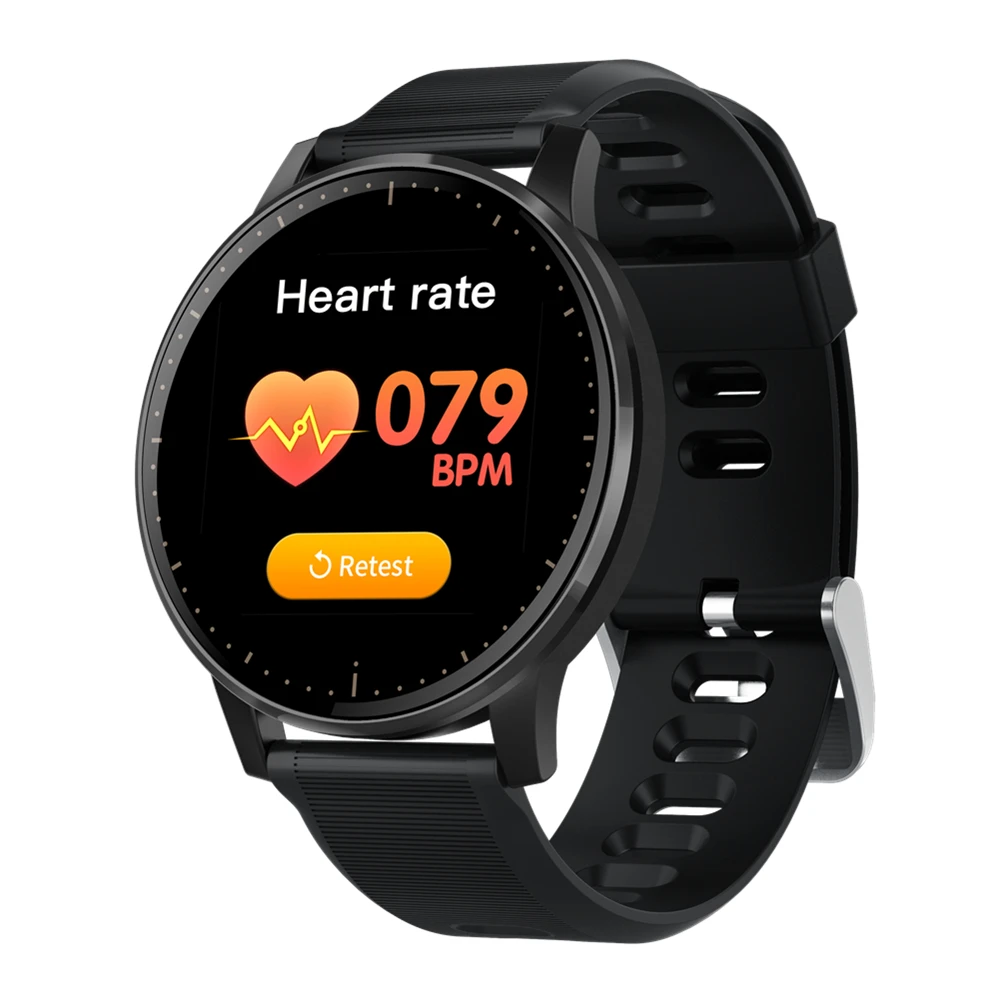 Трекер активности Смарт-часы для мужчин и женщин умный Браслет Bluetooth подключение Android телефон ios iphone Q20 часы PK huawei часы GT 2 - Цвет: Black black silicone