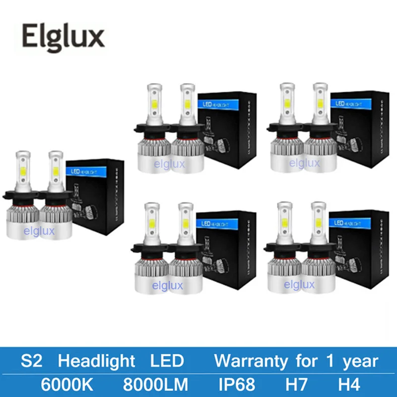 Super Bright H4 LED Car Light Bulbs H4 H7 H8 H3 H11 H1 9005 9006 HB3