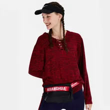 Осенняя Спортивная рубашка с длинными рукавами, свободные дышащие топы для йоги, фитнес, тренировка, для женщин, спортивный комбинезон-шорты с вырезом, тренировочная одежда