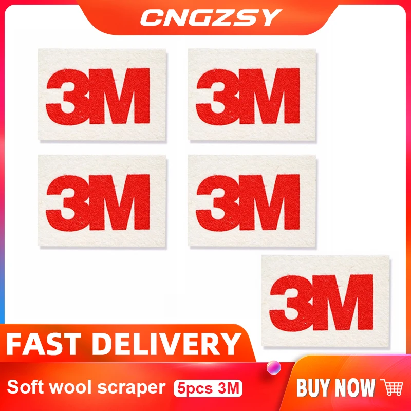 

CNGZSY 5pcs 3M Soft Wool Squeegee Car Wrapping Vinyl Film Install Tool Film Tint Scrapr Soft SqueegeeScratch-Free Decal Scraper