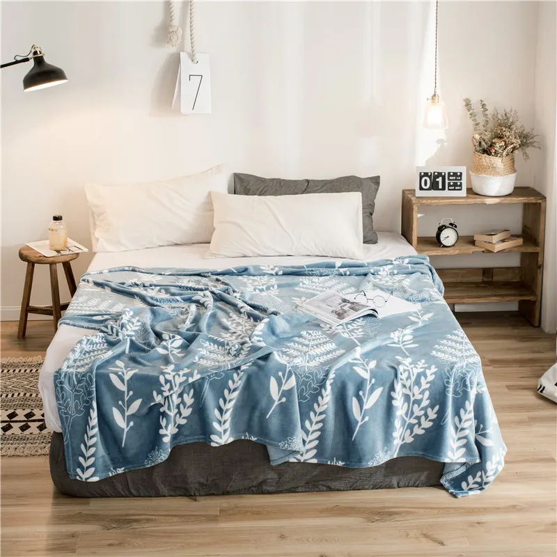 LREA/одеяло из кораллового флиса для взрослых с высокой плотностью, для плед, зимнее покрывало на кровать, теплое удобное и мягкое одеяло для путешествий - Цвет: huayu
