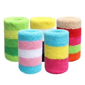 

New 1Pc Fitnes Wristbands Sport Sweatband Hand Band Sweat Wrist Support Brace Wraps Guards For Volleyball Basketball Tennis