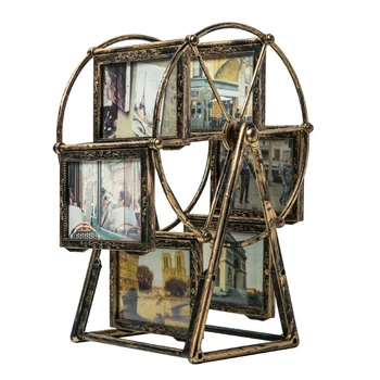 

Ferris Wheel Photo Frame Retro Rotary Windmill Beautiful Picture Frame Desktop Ornament for Home (5 Inchs Without Photos)