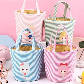 

New Oxford Cooler Lunch Box Portable Insulated Canvas Lunch Bag Thermal Food Picnic Lunch Bags For Women Kids Functional Pattern