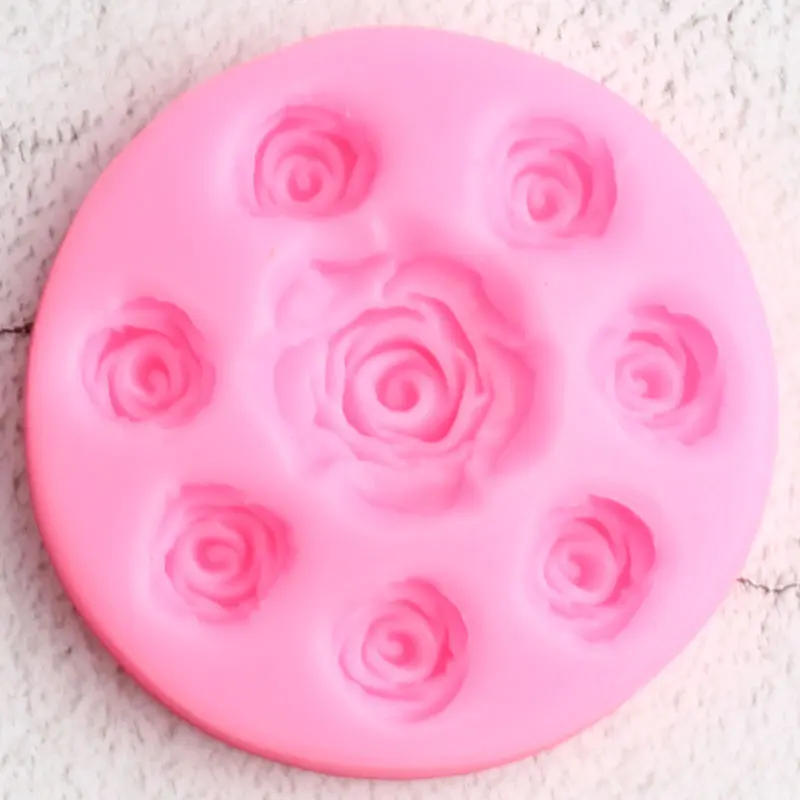 Rose Flower Silicone Molds DIY Wedding Cupcake Topper Fondant Cake Decorating Tools Candy Ploymer Clay Chocolate Gumpaste Moulds