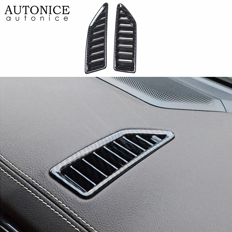 2pc Carbon Fiber Color Air Conditioning Dashboard Vent Cover Fit for Ford Ranger Everest Endeavour 2015 2016 2017 2018 2019 | Автомобили и