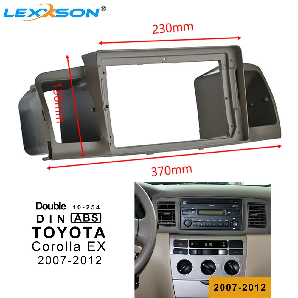 LEXXSON 9 дюймовая Автомобильная фасция для TOYOTA Corolla EX 2007 2012 2Din плеер аудио Установка