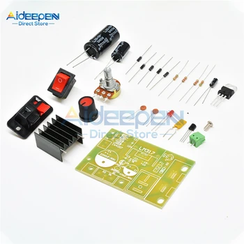 

LM317 AC/DC-DC Adjustable Regulated Voltage Step-Down Buck Module DIY Kit 5V-35V/6V-25V to 1.3V-30V 1A With Switch