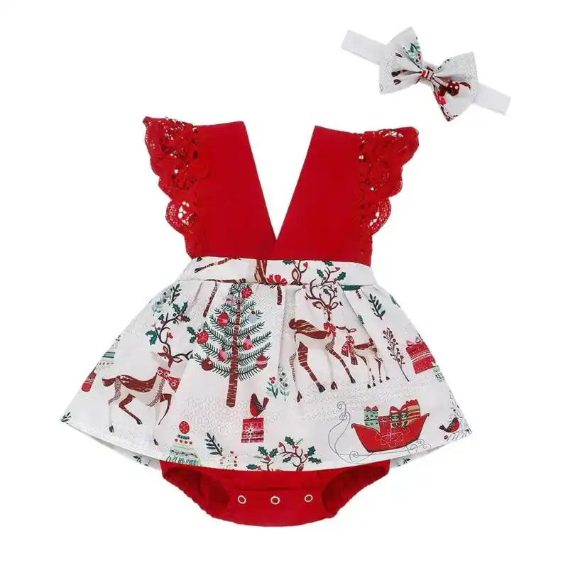 newborn christmas dress girl