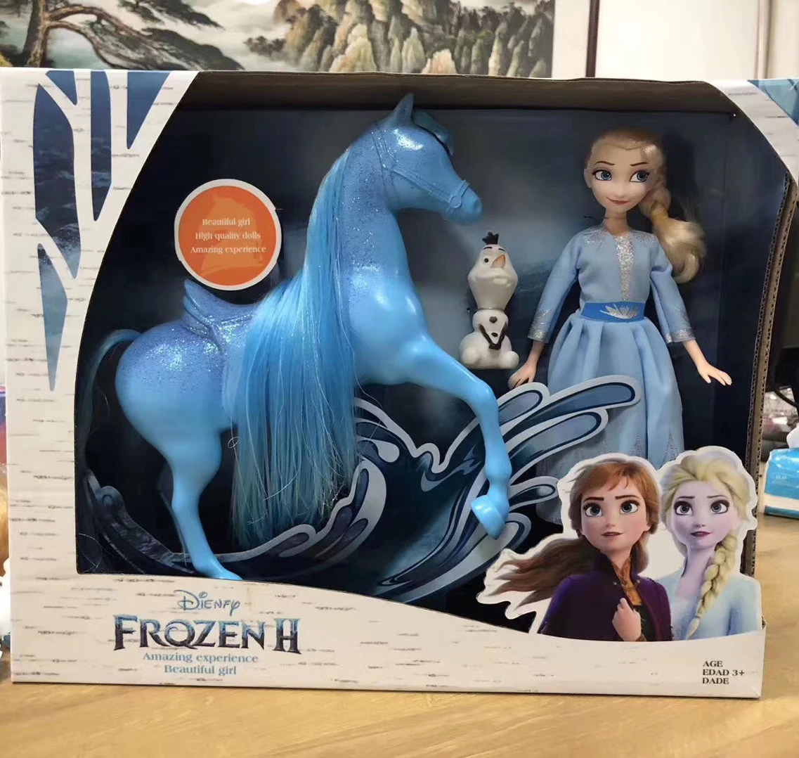 disney Frozen2 игрушка Эльза Принцесса Кукла Олаф фигурка лошади игрушки Дети Девочки Рождественский подарок с коробкой высокое качество