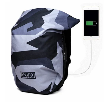 

New 15 Inch Laptop Backpack Fashion Camouflage Oxford Cloth Waterproof Backpack USB Charging Male Women Casual Travel School Bag