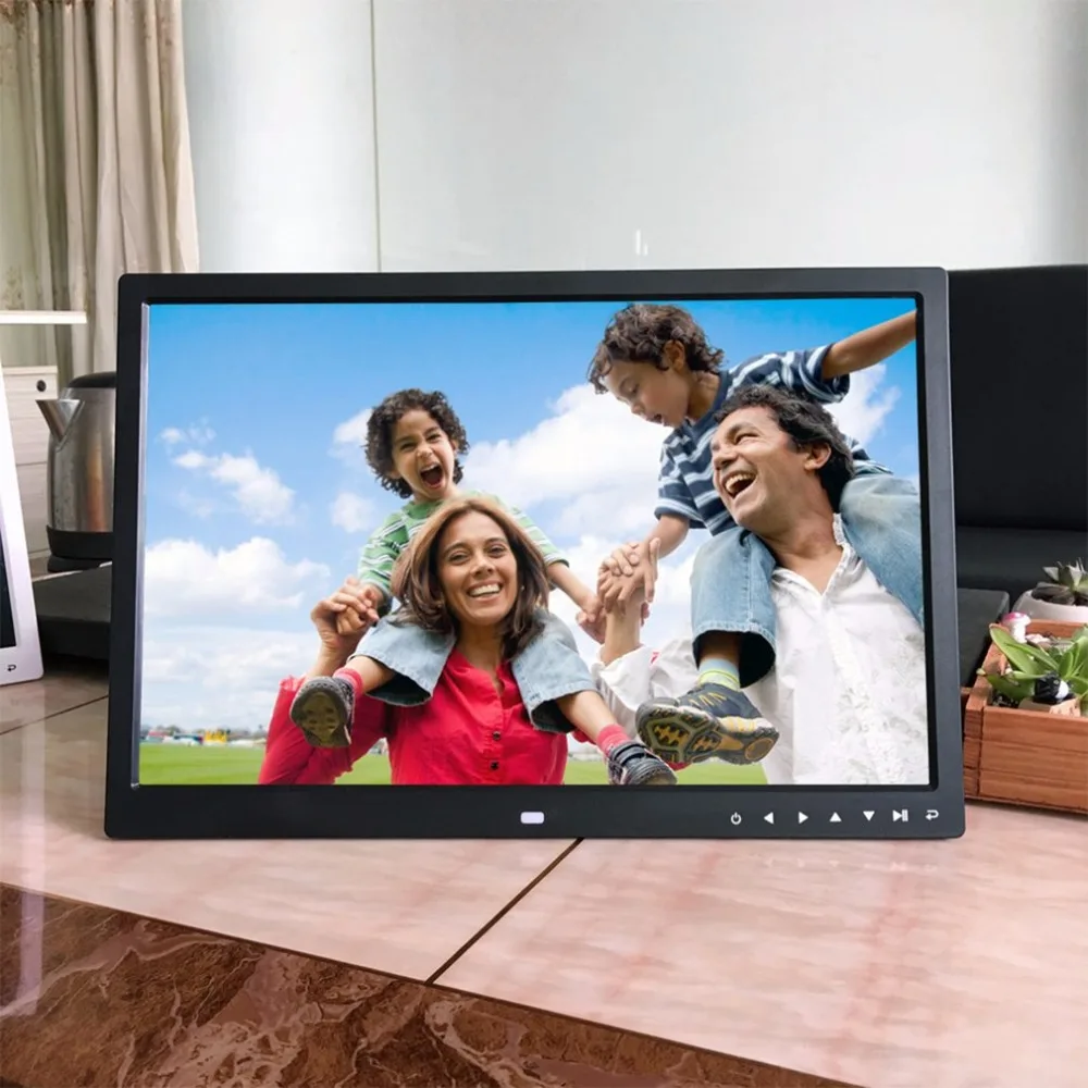 

EU/US Plug 17 Inches Wide Screen HD LED Digital Photo Frame 1440*900 Electronic Picture Album 64G LED Screen Touch Buttons