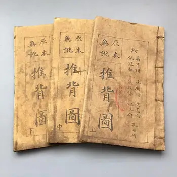 

Ancient book, thread mounted manuscript (back pushing picture, Volume 3)