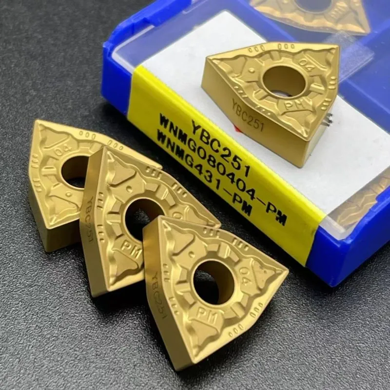WNMG080404 YBC251 WNMG080408 PM YBC251 Carbide Inserts Cylindrical