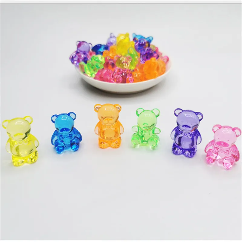 5 Pieces 27*35mm Acrylic Transparent Bear Shape Game Pieces For Board Games Accessories