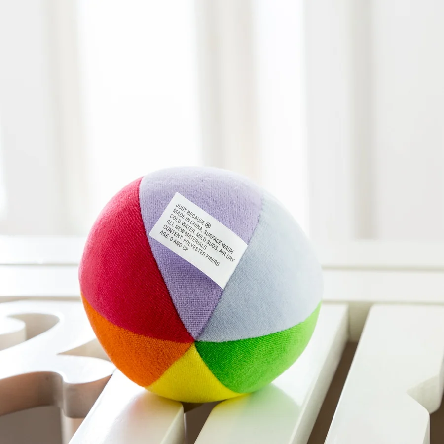 Stuffed Plush Toy for Baby, Large Colorful Ball with Bell, Learning and Education, - 4