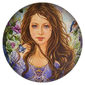 10 шт. Angels Wings Феи Луна Круглое стекло изображение Cabochon Demo плоская задняя делая Результаты 12 мм/16 мм/18 мм/20 мм/25 мм PF001 - Цвет: PF014