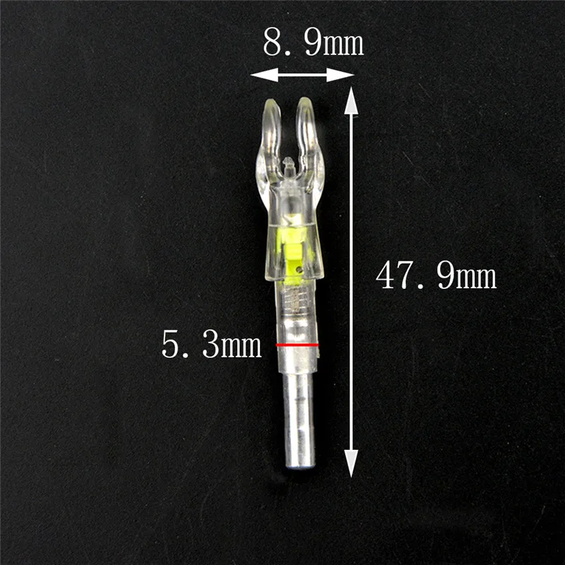 6 шт./кор. стрельба из лука освещенная светодиодная стрелка ноки хвосты ID5.3mm светящаяся стрела «сделай сам» валы стрельба Охотничьи аксессуары