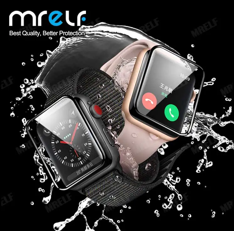 Закаленное стекло 3D HD для Apple Watch защита экрана серии 5 4 3 42 мм 38 iwatch 1 2 44 мм|Защитные