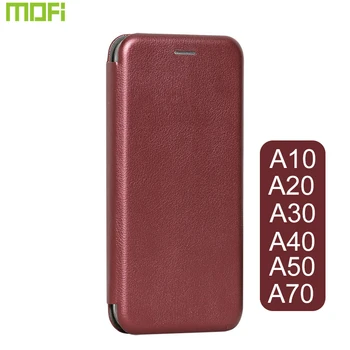 

For Samsung A50 Case Flip Cover Mofi For Samsung A30 Case Book Style Cover A10 A20 A30 A40 A70 Cover Black Wine Red Deep Gold