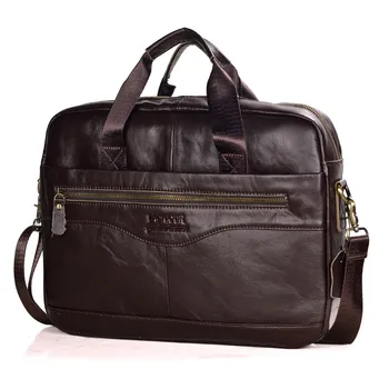 Men Leather Casual Laptop Bag Business Travel Messenger Hand Bag