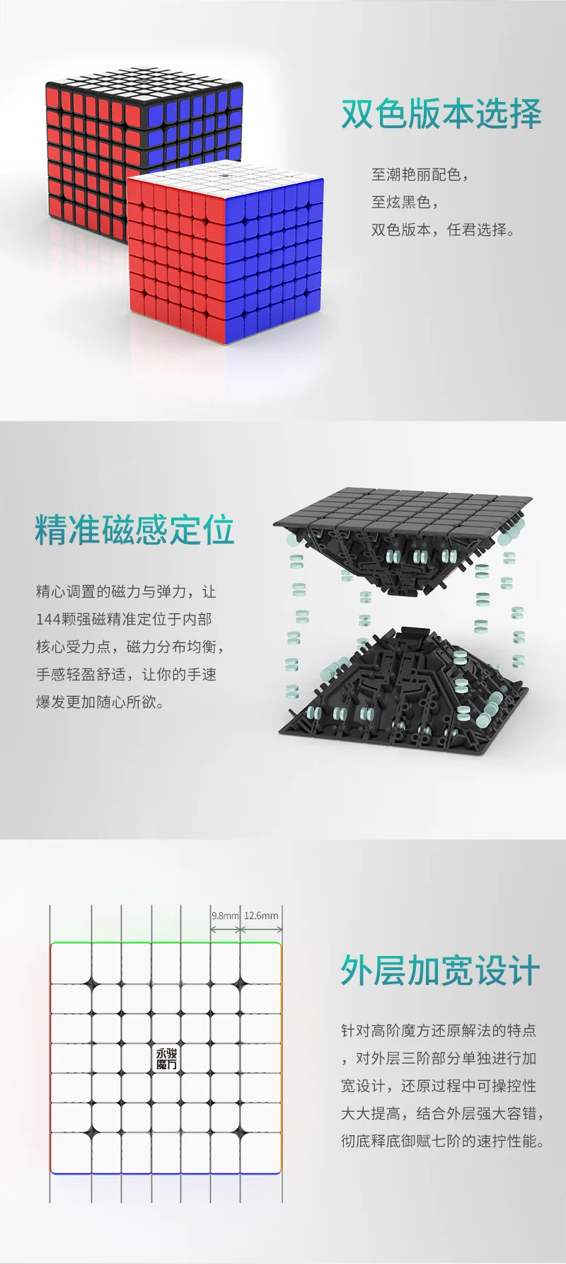 Magico para Crianças Yongjun Enigma Cube Cubo Magnético Ímã Velocidade 7x7 Yufu m Brinquedo Neo 7x7x7 16 7x7x7 Yongjun Enigma Cube Cubo Magnético Ímã