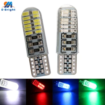 

20pcs 12V W5W 194 T10 3014 Led 24 SMD SILICA Light Parking Light Reading Clearance Width Door Cars Driving Light Beam T10 280LM