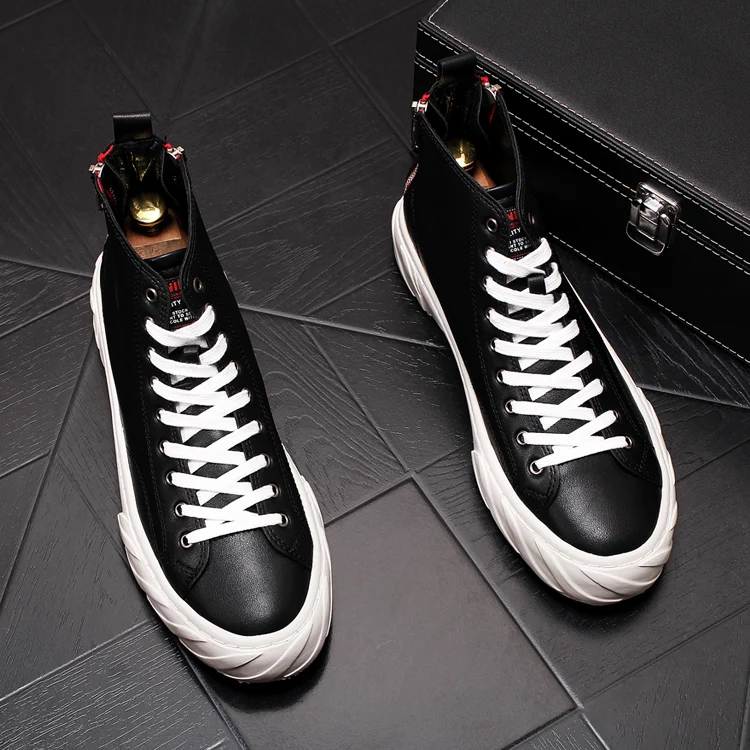 Men Casual Shoes Leather Shoes Men Spring Autumn Fashion Men Boots Fashion New Casual Leather Boots Genuine Leather Men Shoes
