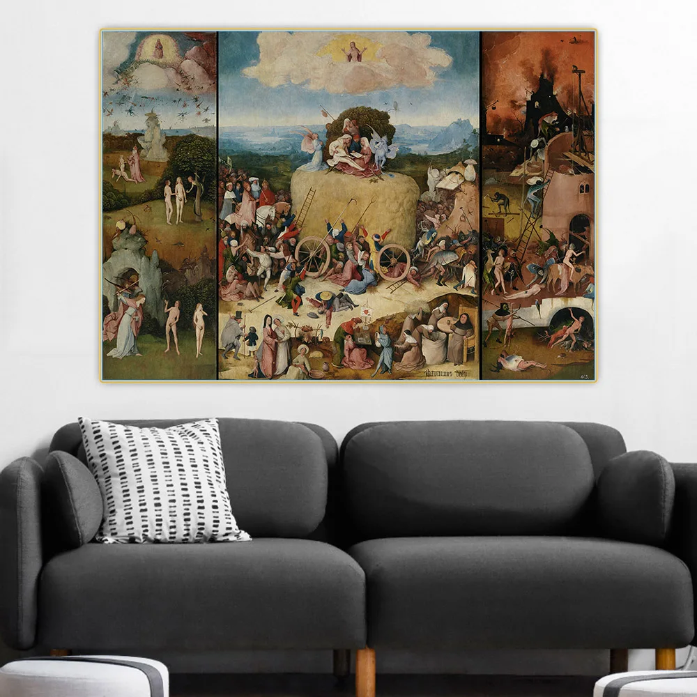 Citon Hieronymus Bosch hayhaywain Триптих Canvas холст искусство Масляная живопись художественный