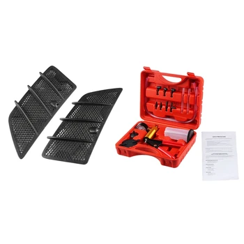 

1 set Manual Vacuum Pump Automotive Vacuum Test Tool Kit & 1 pair Car Front Hood Air Vent Grille Cover Air Flow Hoods