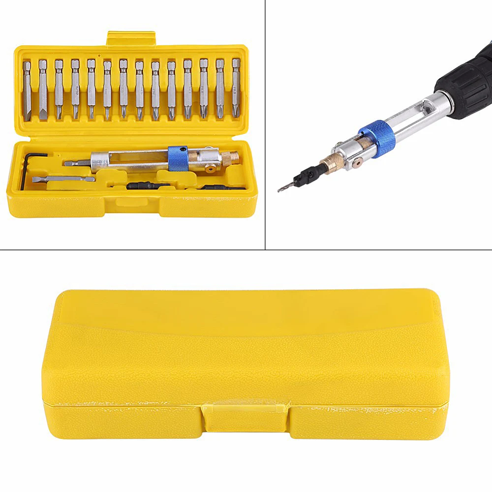 

20Pcs Half Time Drill Multi Screwdriver Sets High Speed Steel 16 DifferentScrewdriver Kinds Head Countersink Bits Allen Wrench