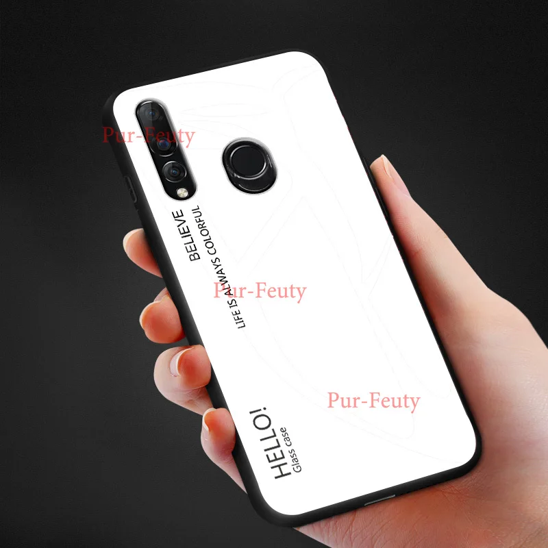 Модный градиентный Сменный стеклянный чехол для телефона huawei Y9 Prime STK-L21 полная защита Бампер для huawei P Smart Z задняя крышка