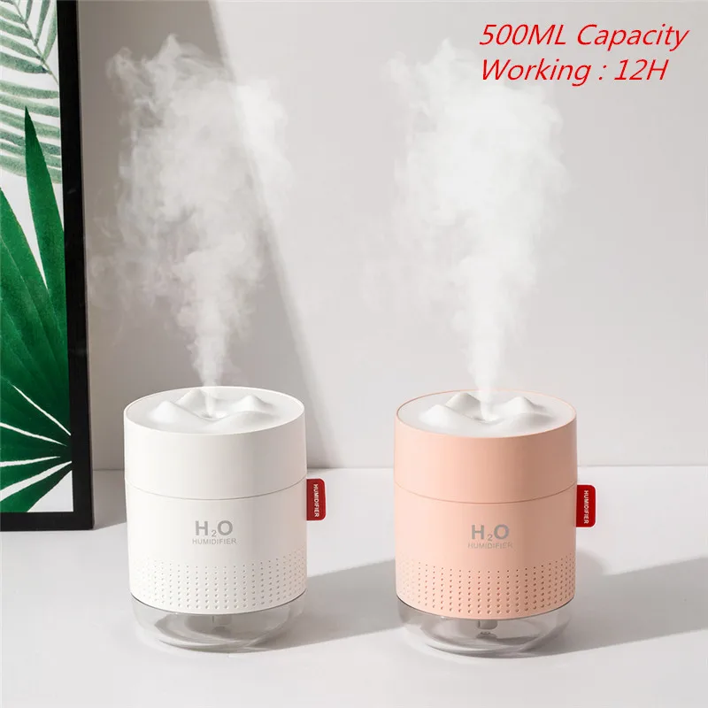 Kaufen 500ML Große Kapazität Ultraschall luftbefeuchter mit Romantische Lampe USB Auto Nebel Maker Aroma Öl Diffusor Aromatherapie Luftbefeuchter