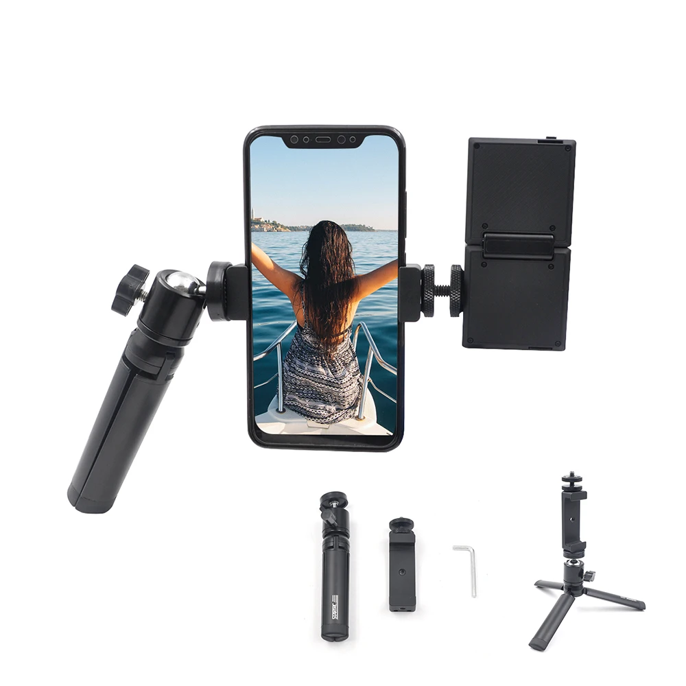 Aluminum Alloy Selfie Stick Mini Tripod Universal Phone Holder Mini Selfie Stick for Insta360 ONE X/EVO Action Camera Accessory