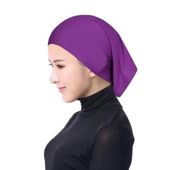 

Muslim Multi Color Hat Cotton Hot Islamic Muslim Fashion Underscarf Hijab Bonnet Head Scarf Headwrap Fashion Women Inner Hijabs