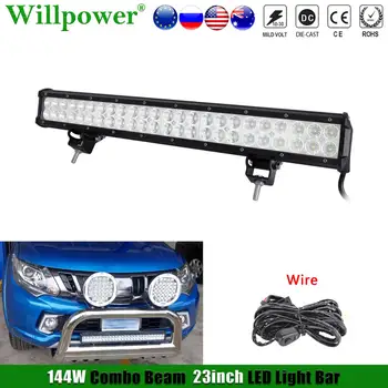 

Offroad Bullbar 144W 23" LED Light Bar For Jeep JK Polaris ATV UTV 4x4 Truck Pickup SUV Fog Driving Lamp Front Bumper LED Bar